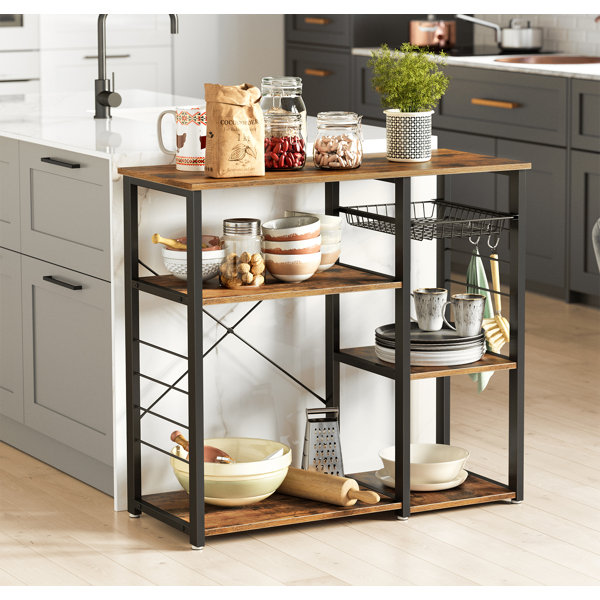 17 Stories Milburn 35 4 Wide Kitchen Cart Reviews Wayfair Canada   Milburn 35.4'' Wide Kitchen Cart 